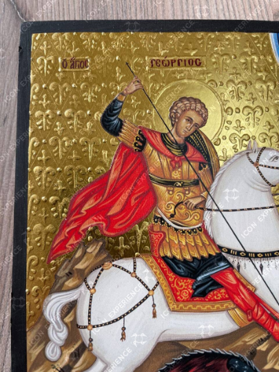 Saint George The Great Martyr, Premium Replica with real gold