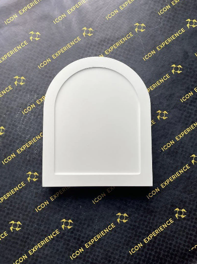 Gessoed icon board  with a round raised top border 30х25cm (12" x 10")