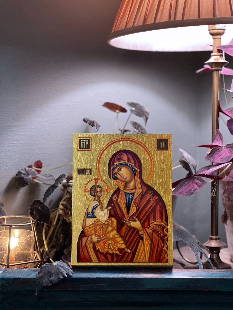 Holy Virgin Mary of Hodegetria Byzantine Iconography Christian Art Gift