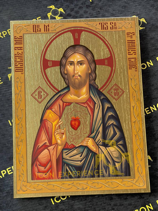 The Sacred Heart of Jesus Christ Byzantine Iconography Christian Art Gift