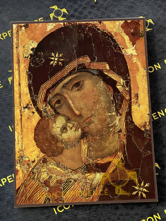 Our Lady of Vladimir Byzantine Iconography Christian Art Gift