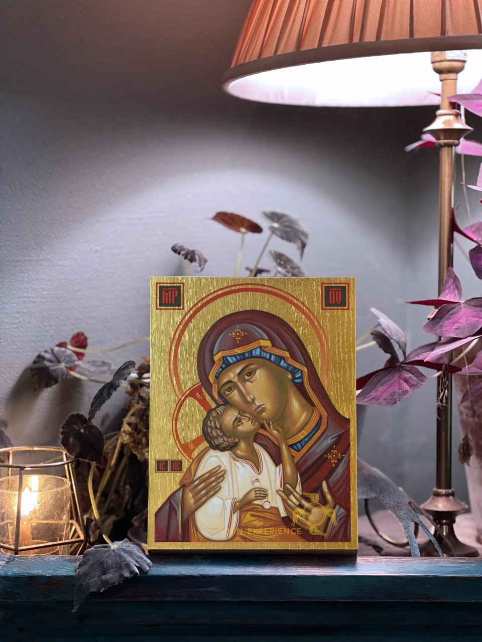 Holy Virgin Mary of Sweet Kissing Byzantine Iconography Christian Art Gift