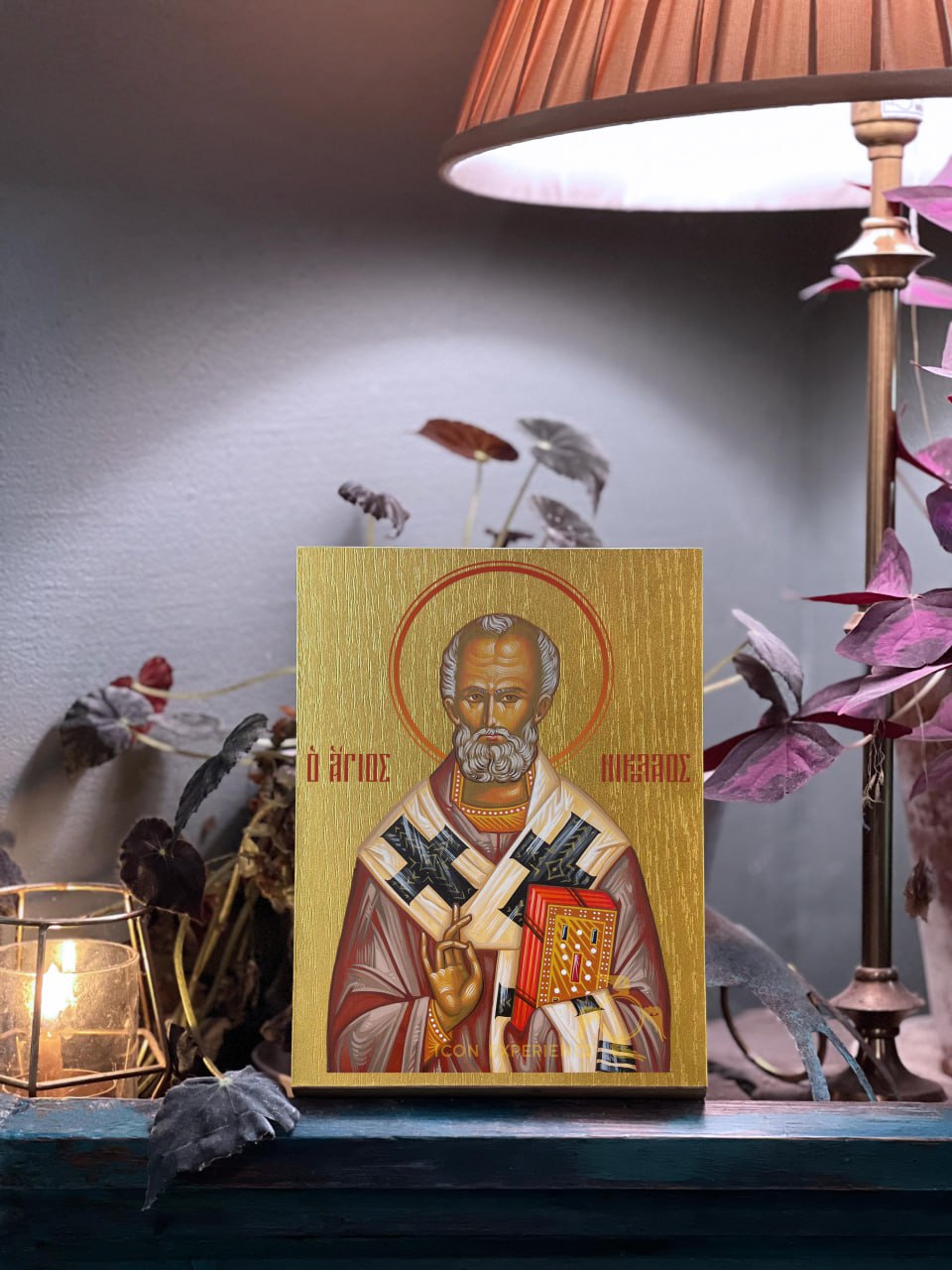 Saint Nicholas Byzantine Iconography Christian Art Gift