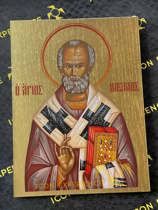 Saint Nicholas Byzantine Iconography Christian Art Gift