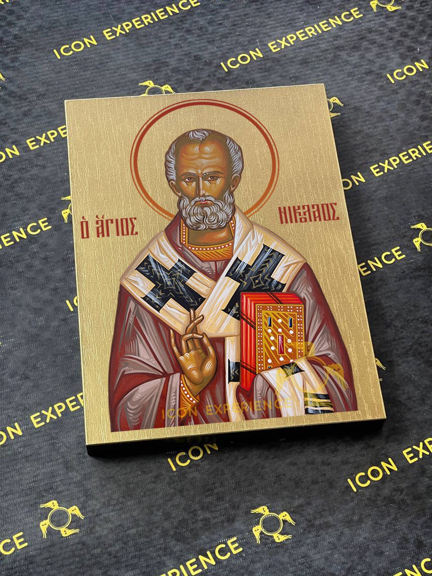 Saint Nicholas Byzantine Iconography Christian Art Gift