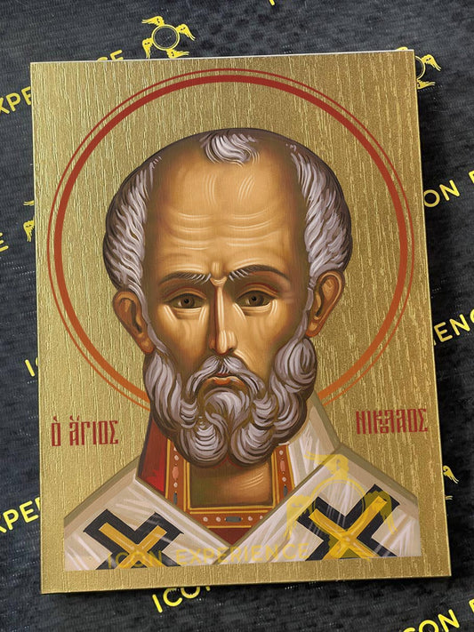 Saint Nicholas Byzantine Iconography Christian Art Gift