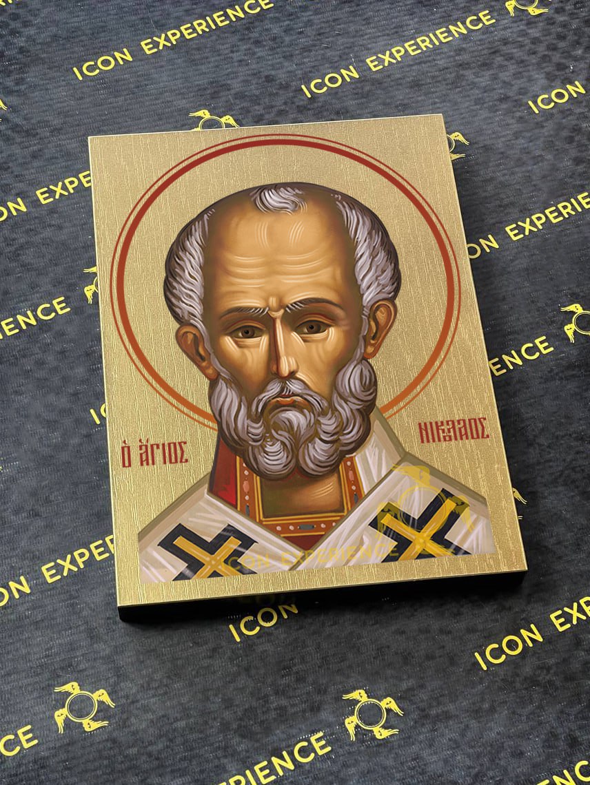 Saint Nicholas Byzantine Iconography Christian Art Gift