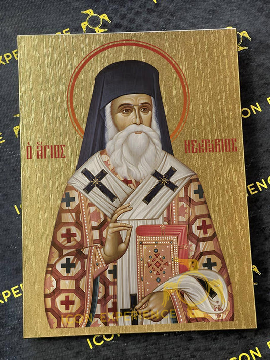 Saint Nectarios Of Aegina Byzantine Iconography Christian Art Gift