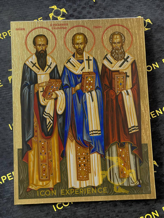 Three Holy Hierarchs Byzantine Iconography Christian Art Gift