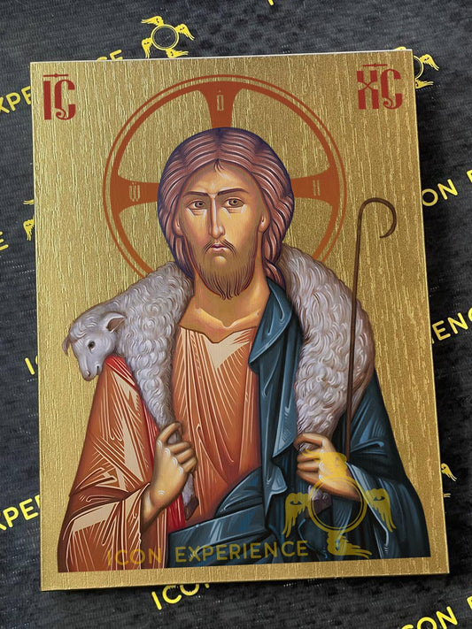 Jesus Christ the Good Shepherd Byzantine Iconography Christian Art Gift