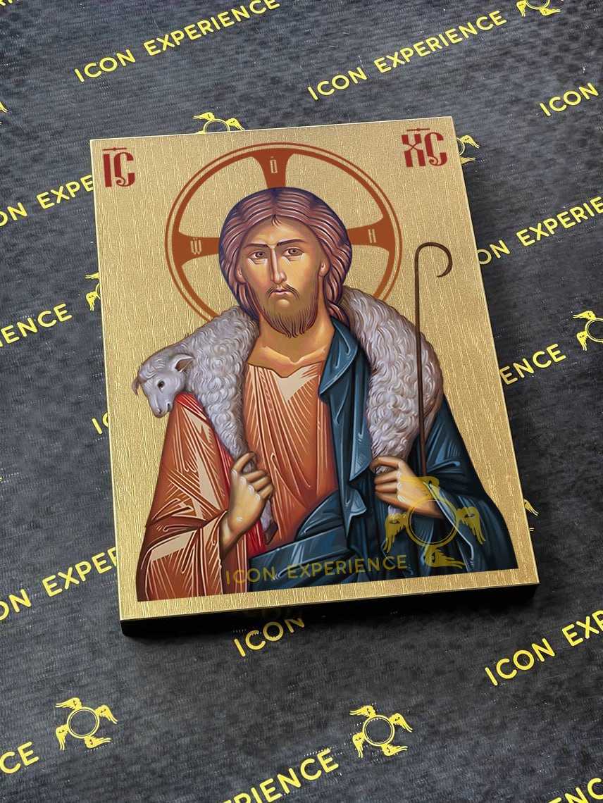 Jesus Christ the Good Shepherd Byzantine Iconography Christian Art Gift