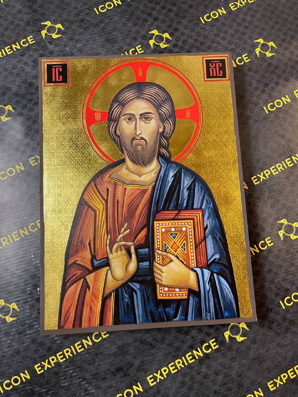 Jesus Christ Pantocrator, Premium Replica with real gold