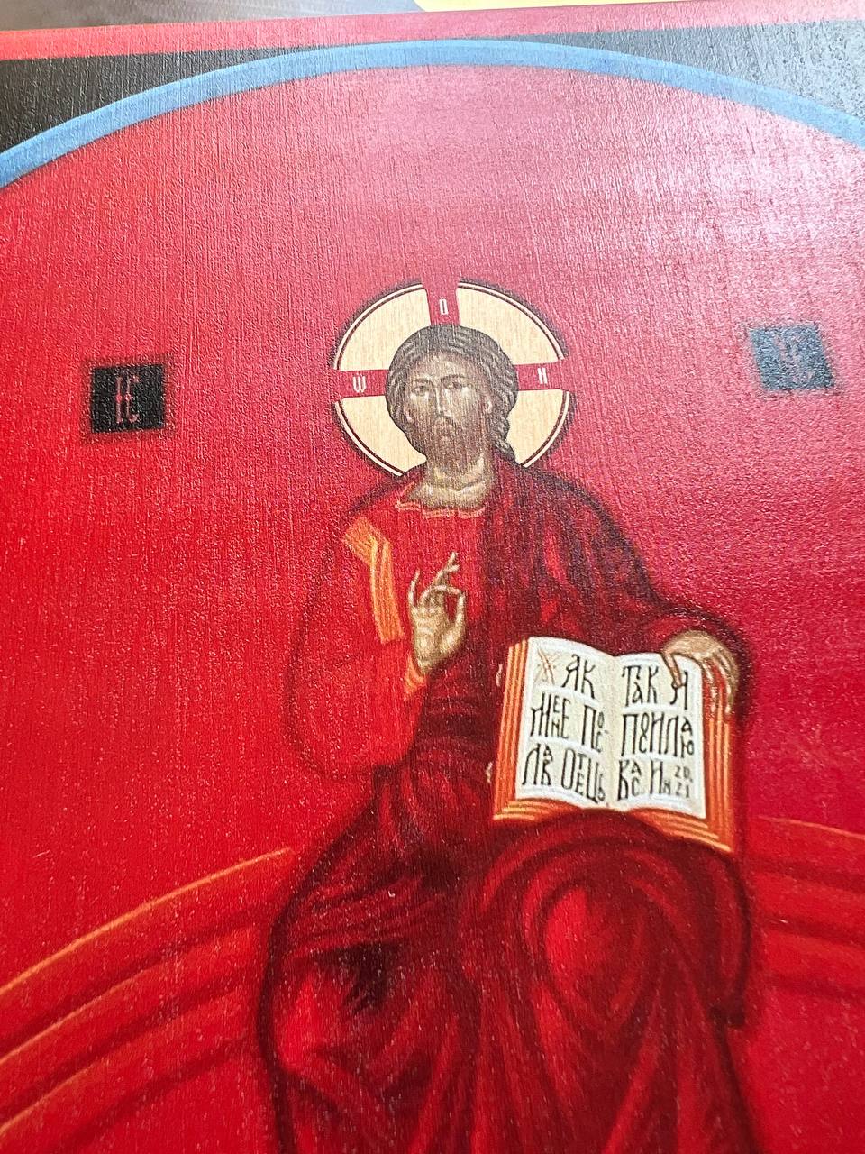 Christ in Glory, Printed icon on wood