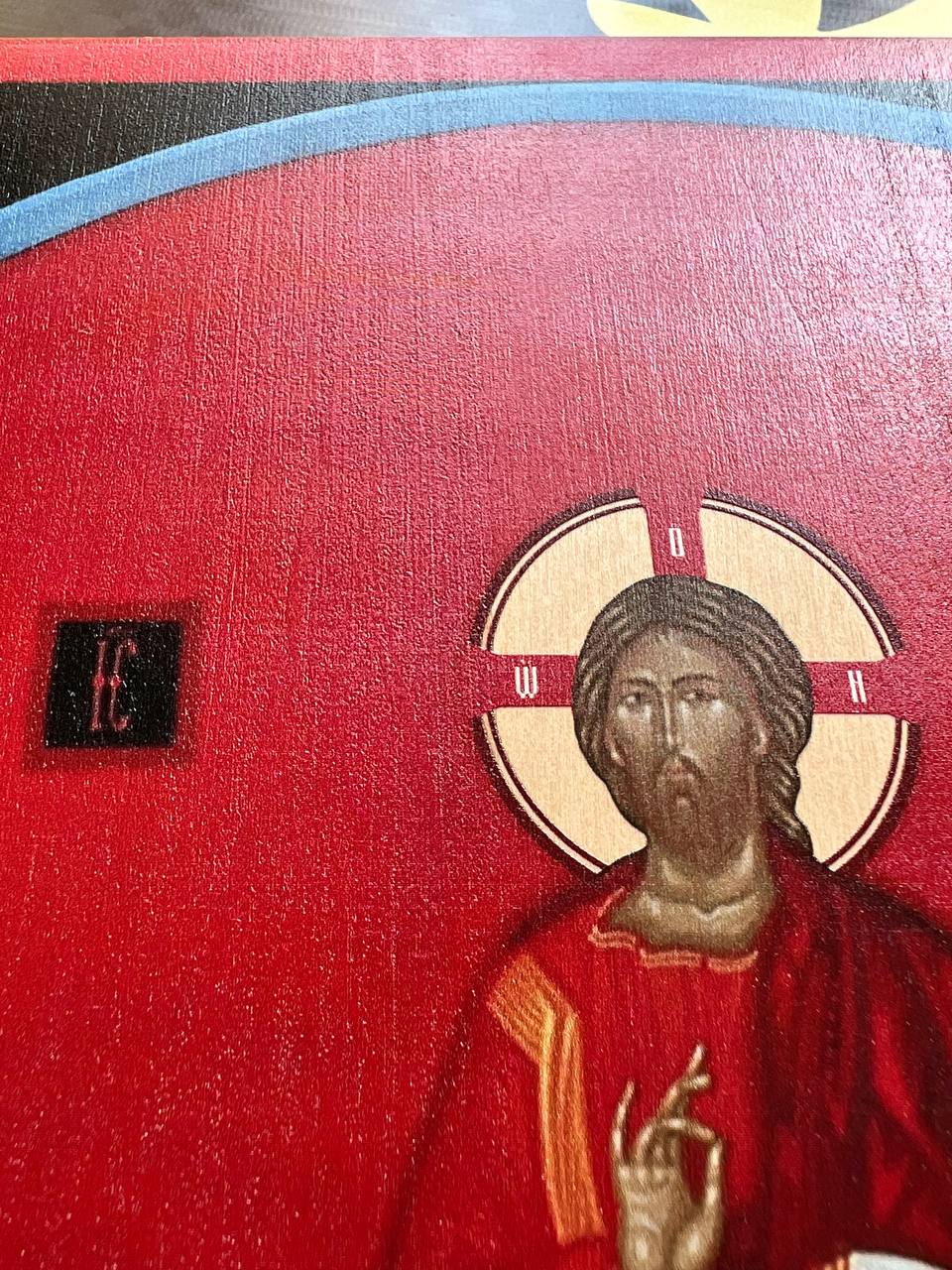 Christ in Glory, Printed icon on wood