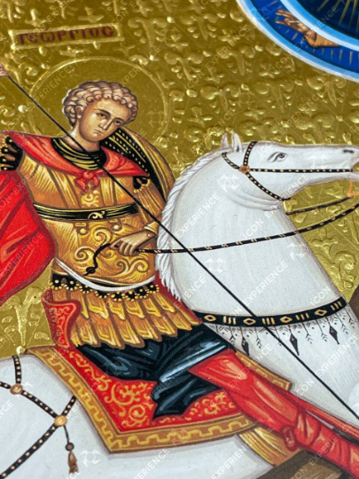 Saint George The Great Martyr, Premium Replica with real gold