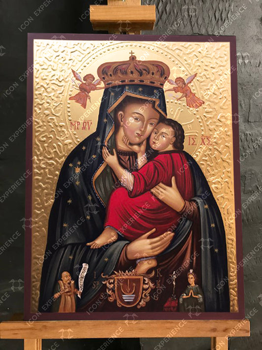 Holy icon of Theotokos of Sambor, Handpainted icon