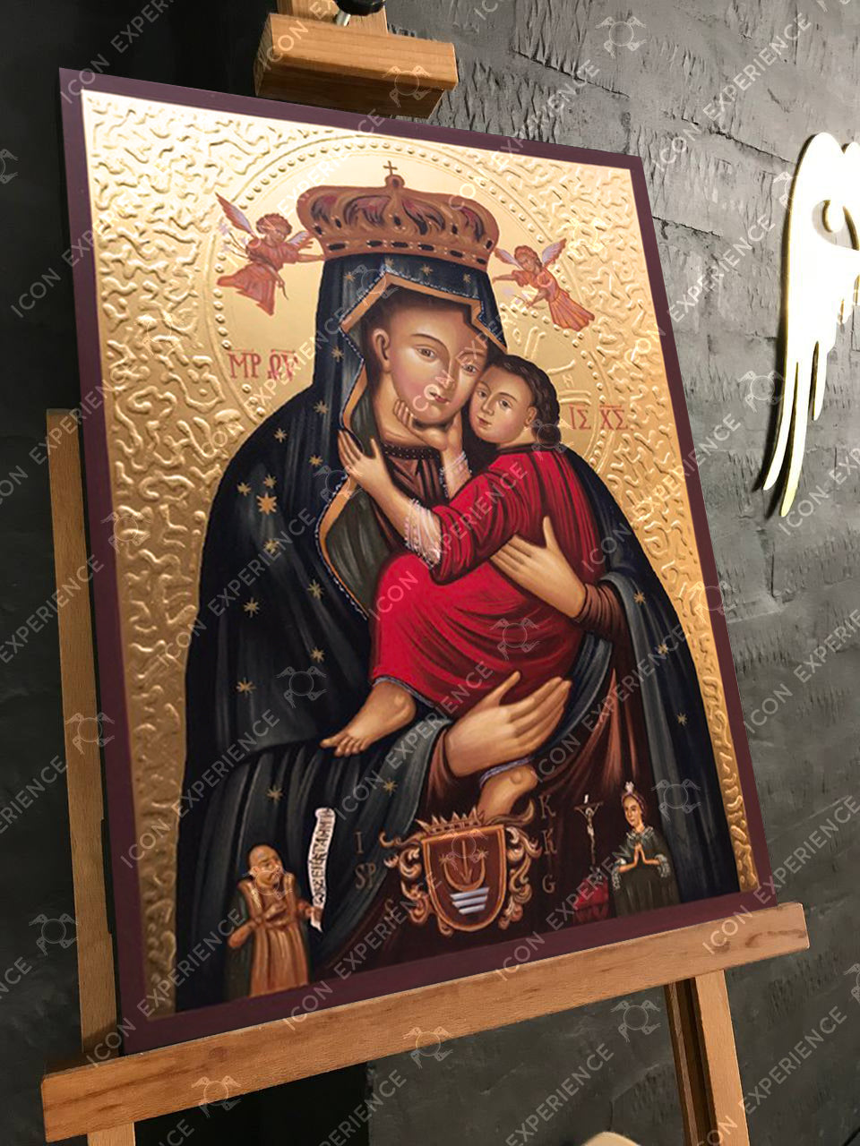 Holy icon of Theotokos of Sambor, Handpainted icon