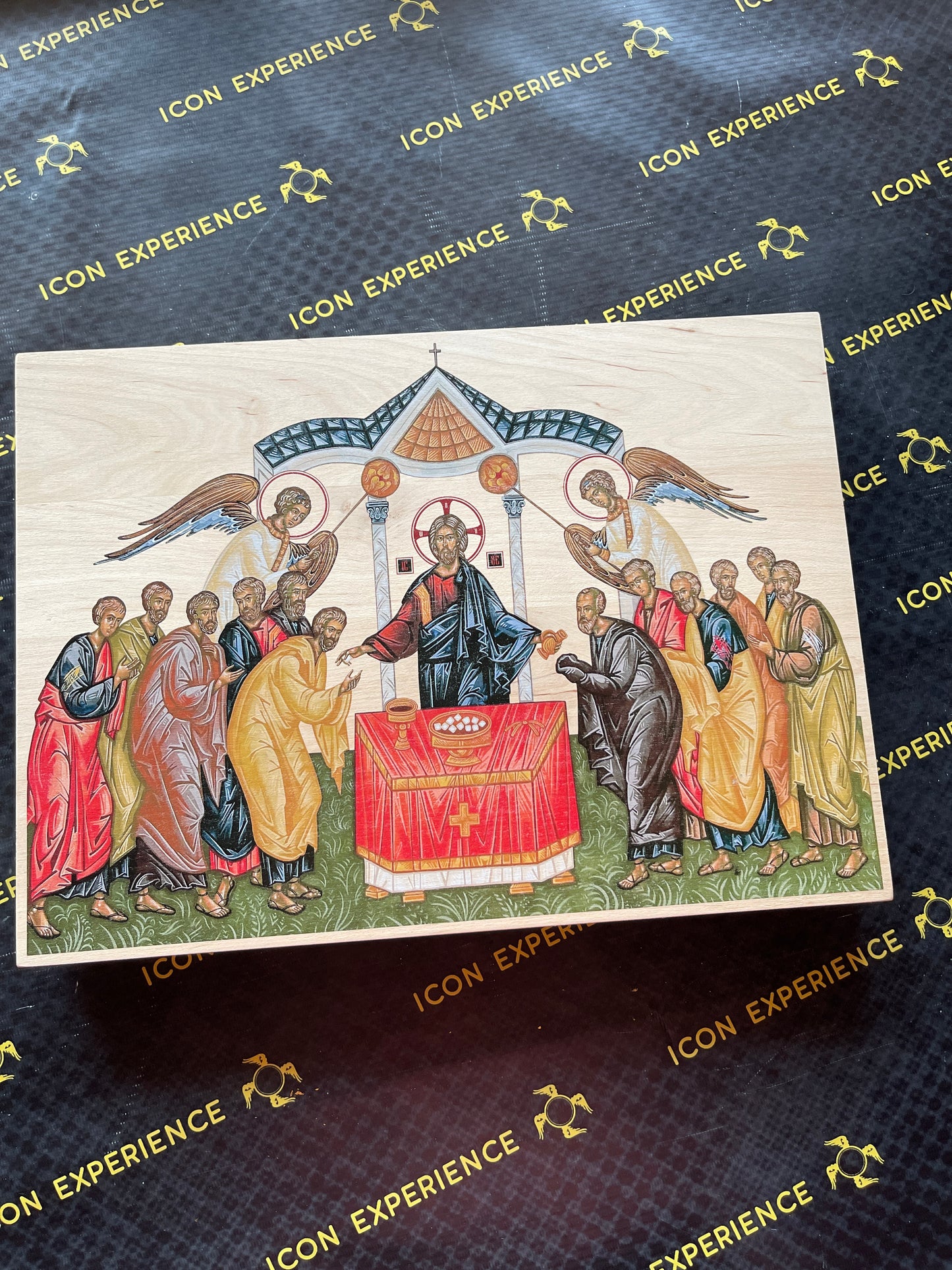 The Holy Communion, Printed icon on wood