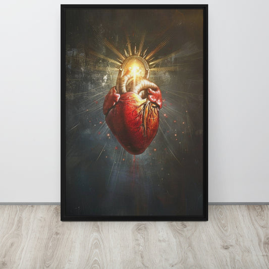 Corazón de Jesús / Lienzo enmarcado