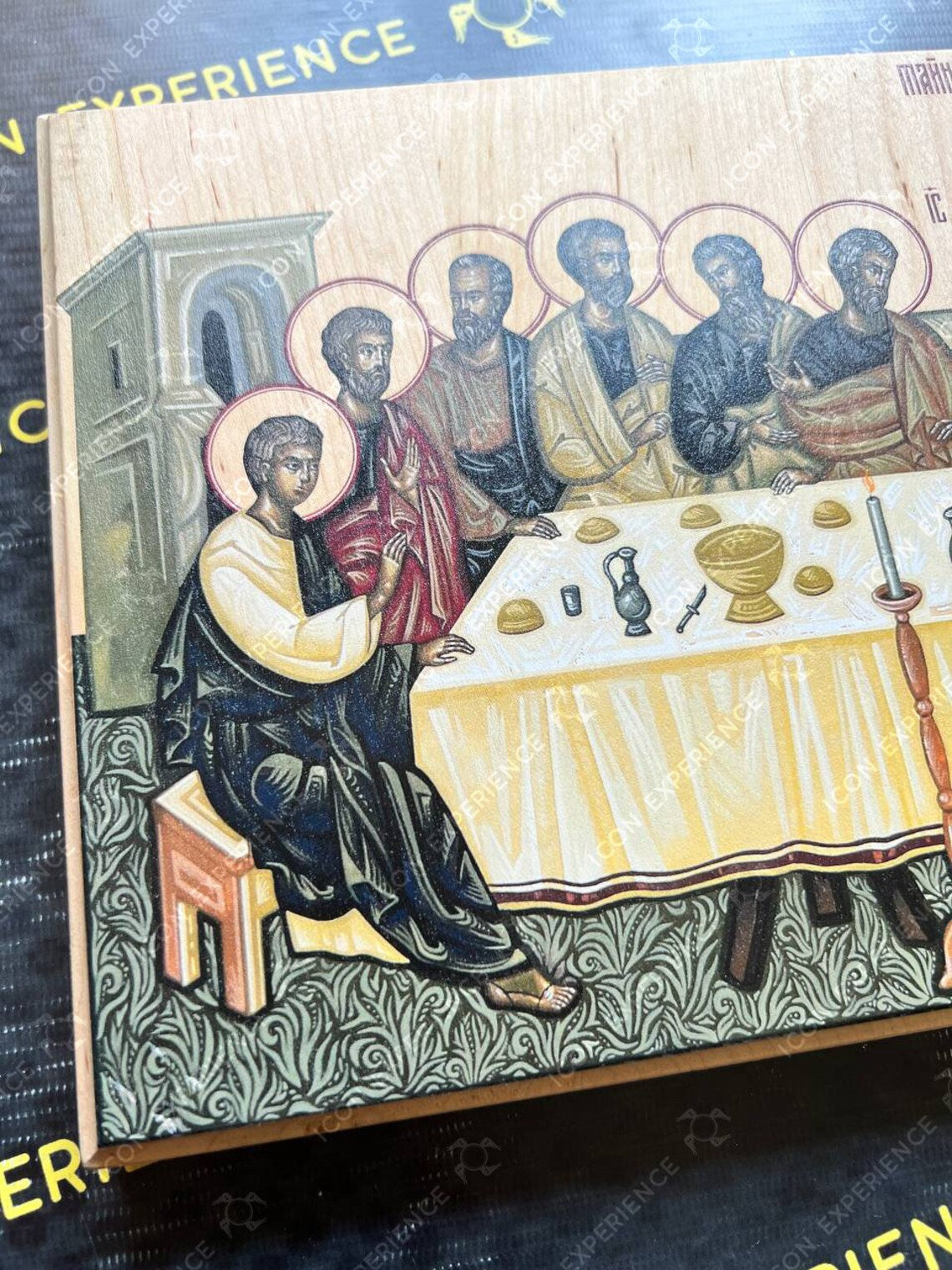 The Last Supper, Printed icon on wood