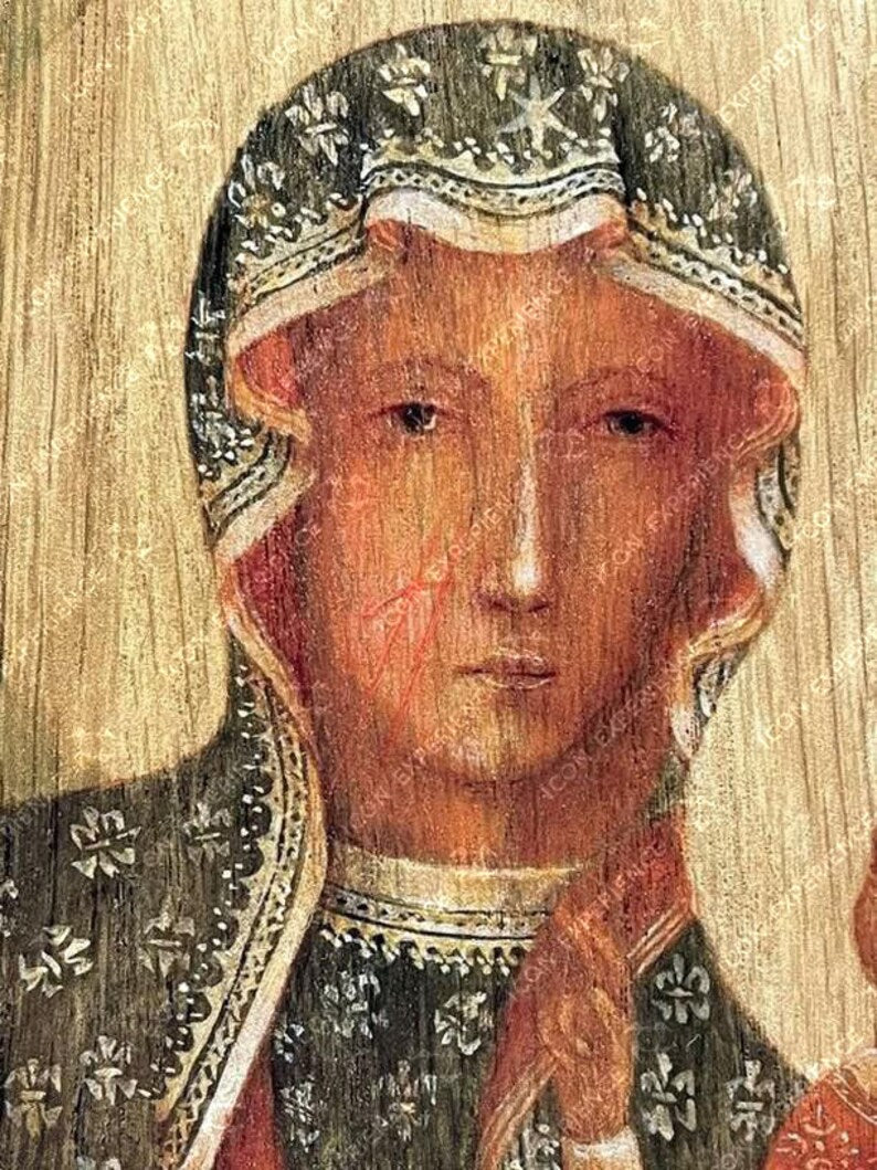 Nuestra Señora de Częstochowa, Icono impreso sobre madera