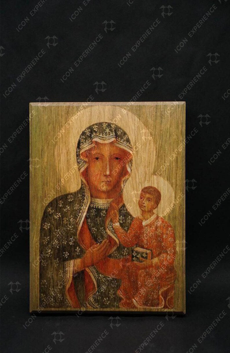 Nuestra Señora de Częstochowa, Icono impreso sobre madera