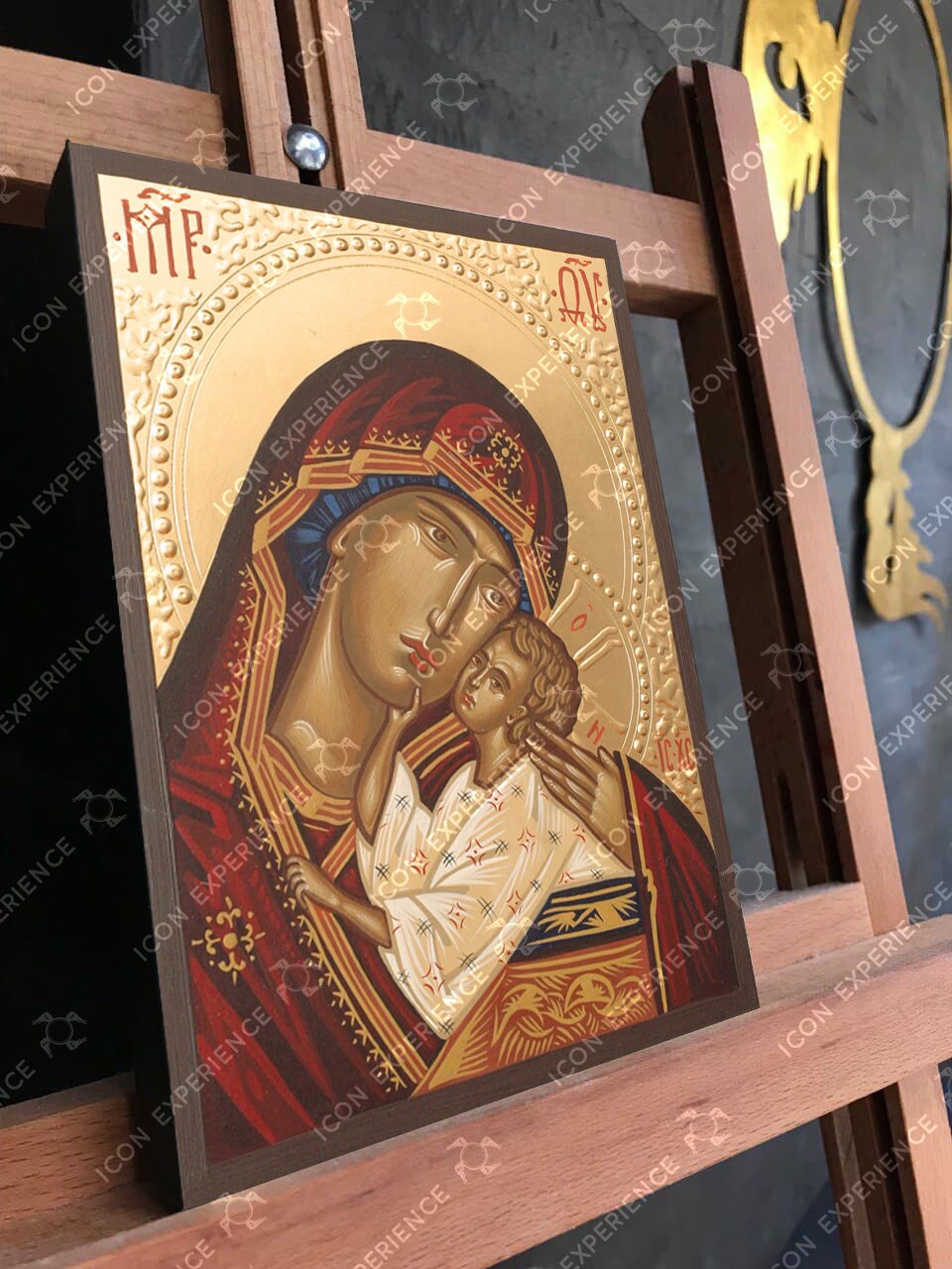 Virgin Mary Eleusa, Handpainted icon