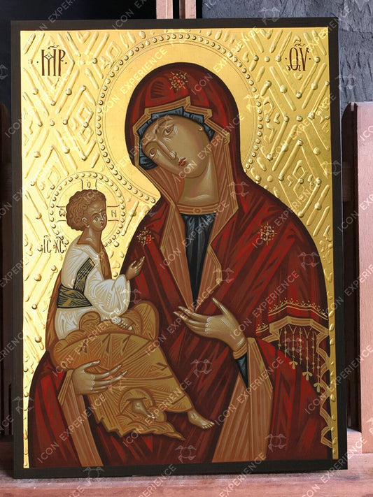 Virgin Mary Hodegetria, Handpainted icon