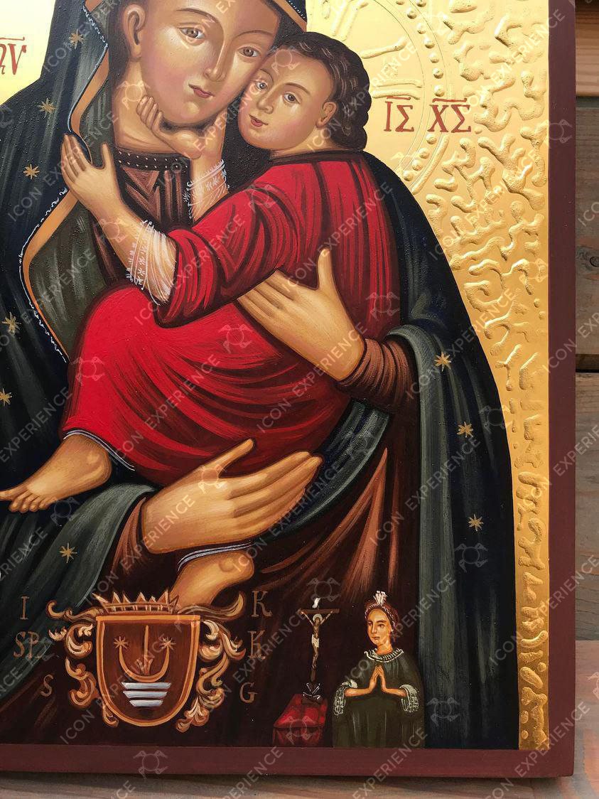 Holy icon of Theotokos of Sambor, Handpainted icon