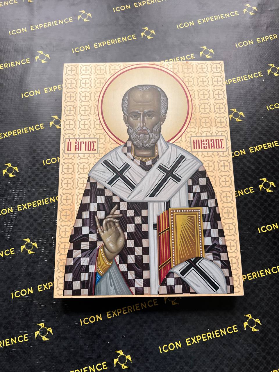 Saint Nicholas, Printed icon on wood
