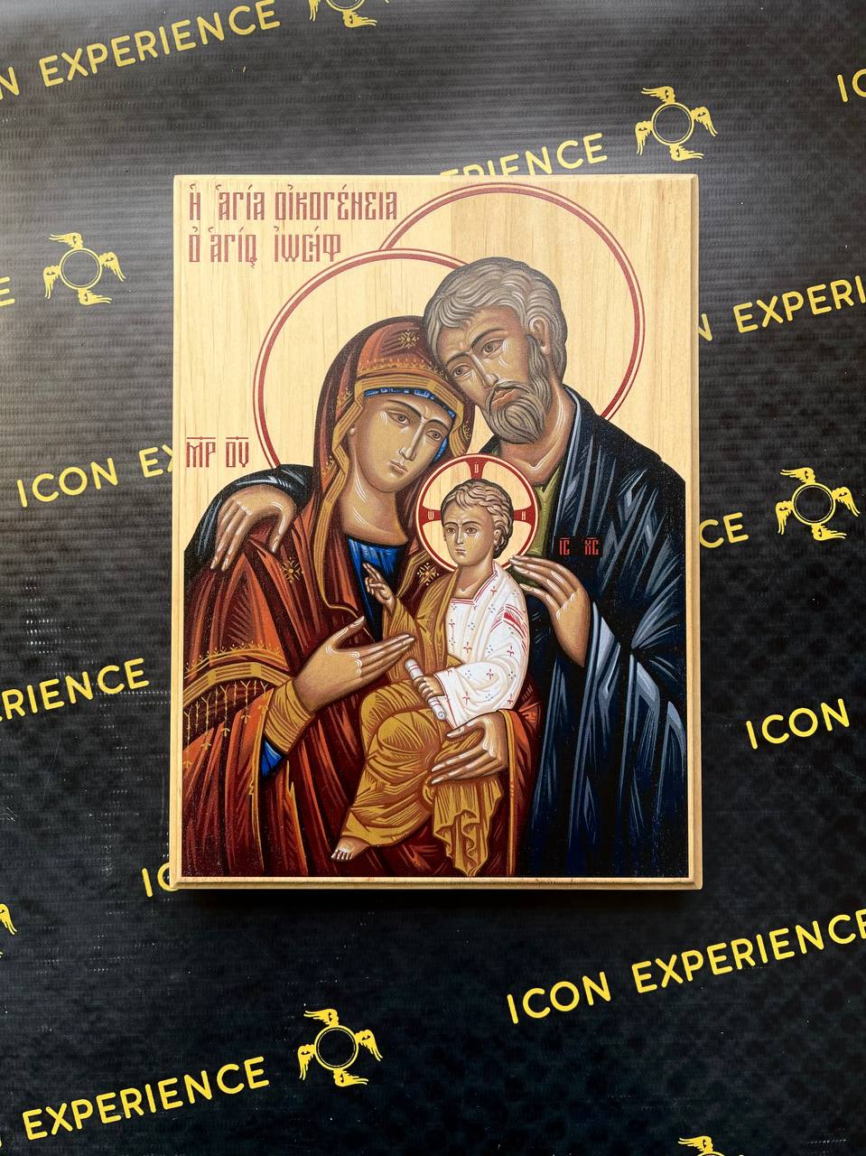 The Holy Family, Printed icon on wood