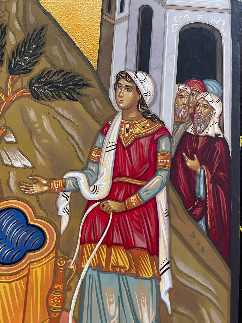 Jesus talking to the Samaritan woman