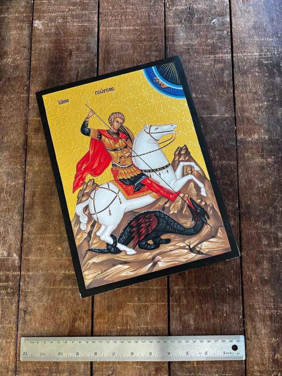 Saint George the Great Martyr Premium Replica with real gold Ready to ship!