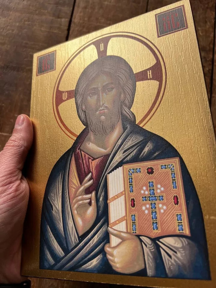 Jesus Christ Pantocrator from Sinai Monastery 15x20 Ready to ship!